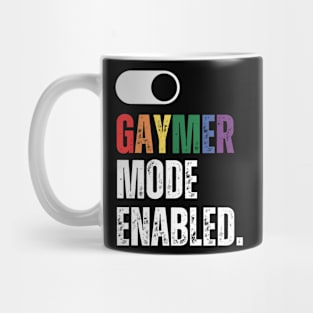 Gaymer mode enabled on/off switch Mug